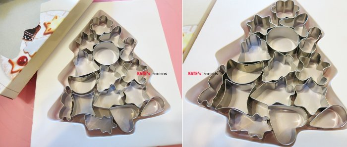 德國 Zenker 不鏽鋼 餅乾 烘培 模具 套組 一組16件裝 聖誕 壓模 耶誕節 圓形 樹形 心形 鐘型 聖誕襪