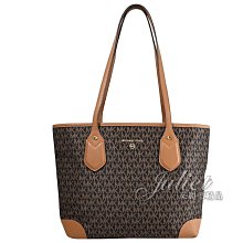 【茱麗葉精品】全新商品 MICHAEL KORS 專櫃商品 EVA 浮雕LOGO印花厚尼龍肩背托特包.深咖 現貨