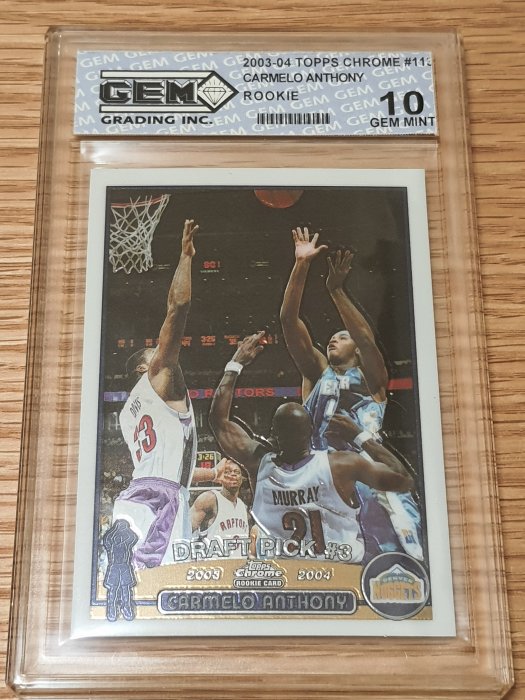 2003-04 Topps Chrome Carmelo Anthony RC經典新人鑑定卡