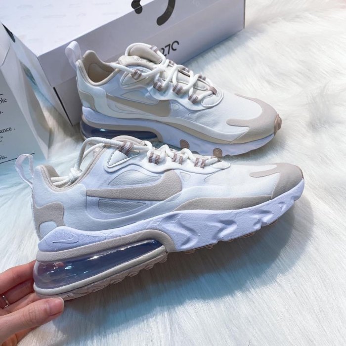 【AND.】NIKE AIR MAX 270 REACT 奶茶色 米白 奶油白 厚奶霜 奶霜 女鞋 CJ0619-102