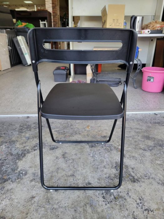 香榭二手家具*IKEA NISSE 黑色塑膠折疊椅-摺疊椅-折收椅-工作椅-洽談椅-休閒椅-餐椅-辦公椅-學生椅-課桌椅