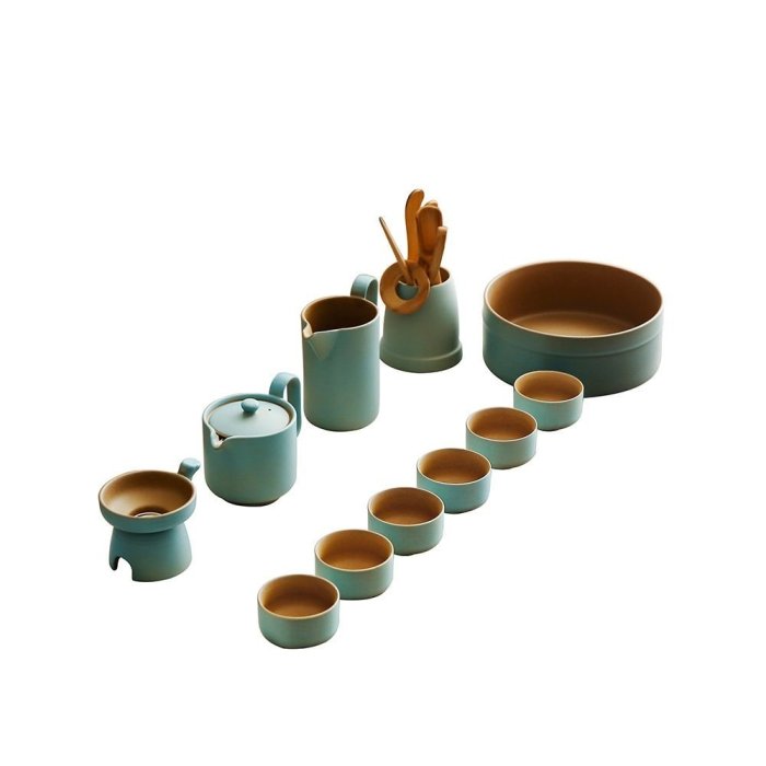 現貨熱銷-日式粗陶功夫茶具套裝辦公家用簡約陶瓷茶壺茶杯輕奢高檔禮盒套組