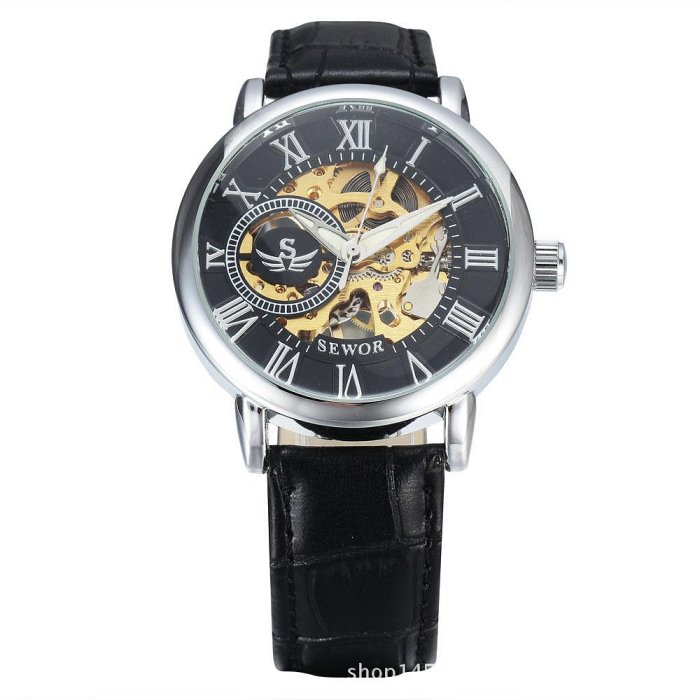 現貨男士手錶腕錶廠家直銷SEWOR鏤空手動時尚男士機械錶 禮品錶國際熱銷款
