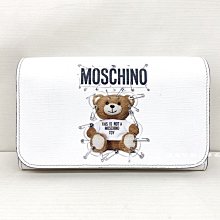 遠麗精品(桃園店) C0336 Moschino白色玩具熊塗鴉woc