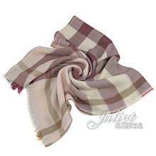 【茱麗葉精品】全新名牌 BURBERRY 專櫃商品 4051200 經典英倫格紋羊絨圍巾.玫粉 預購無現貨