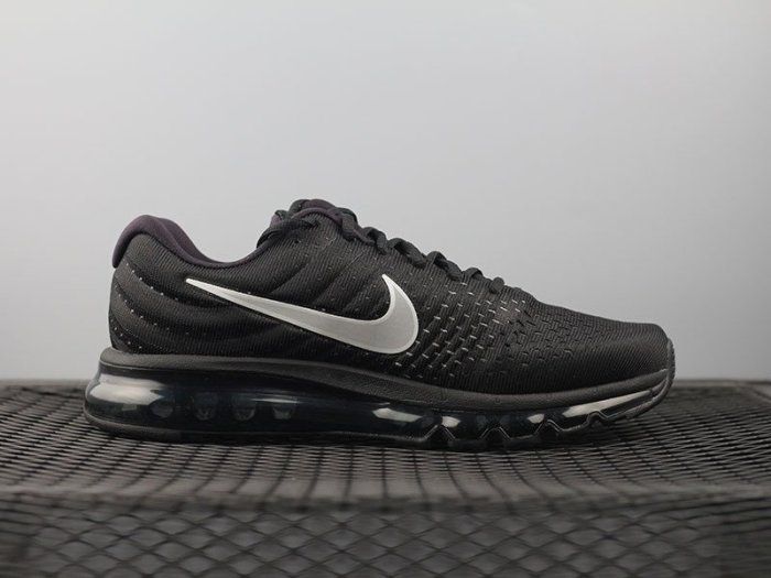 NIKE AIR MAX 2017 全黑 白勾 氣墊網面透氣跑步鞋 849559-001 男女鞋