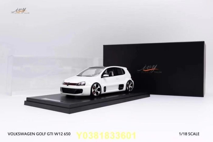 新品定IVY 1:18 大眾高爾夫VOLKSWAGEN GOLF GTI W12 650 車模原廠模型