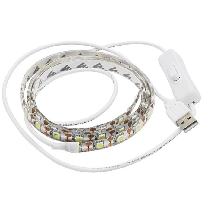 【新奇屋】USB LED 5V 5050白光 露營防水燈條 可使用行動電源 緊急照明(5m)