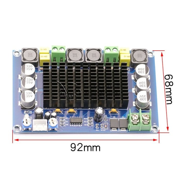 XH-M543 大功率數位功放板TPA3116D2音頻放大模塊D類雙聲道2*120W