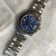 ((( 格列布 ))) 俄國軍錶  暗飛比涯  不銹鋼錶殼* 防水200M -藍面