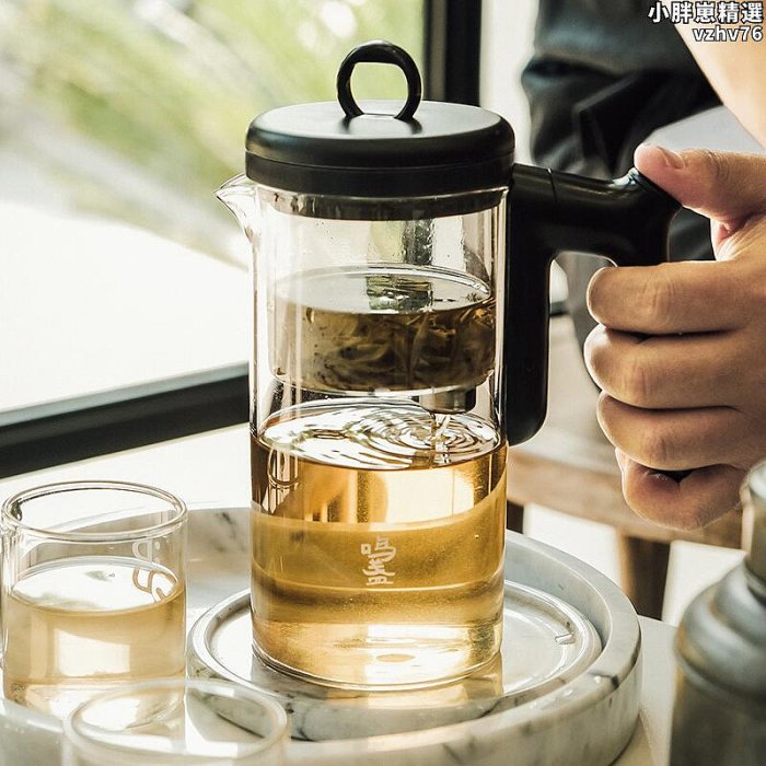 廠家出貨泡茶杯全玻璃內膽泡茶壺大容量茶水分離過濾可拆洗茶具飄逸杯