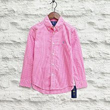 Maple麋鹿小舖 美國購買 童裝品牌POLO RALPH LAUREN 男童粉紅色格紋長袖襯衫＊( 現貨5號 )