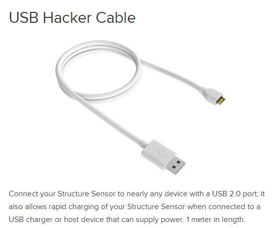 ※台北快貨※全新 Structure Sensor USB Hacker Cable 充電線