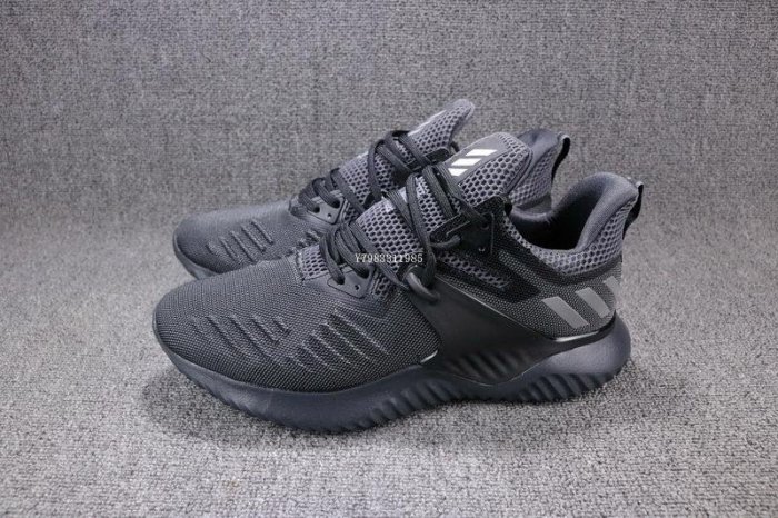 Adidas Alpha Bounce 2M 黑色 百搭 休閒運動慢跑鞋 男鞋 BB7568