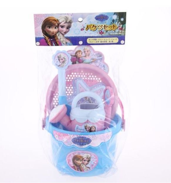 現貨❤【Hito日韓雜貨舖】日本代購 Elsa Anna 冰雪奇緣 六合一兒童玩沙玩具組