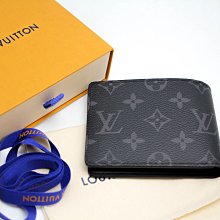 【青蘋果3C】LV M62294  8卡 MONOGRAM ECLIPSE 對折短夾 男生短夾 皮夾#63139