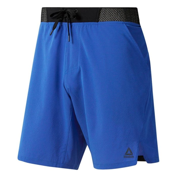 =CodE= REEBOK EPIC KNIT WAISTBAND SHORT 透氣運動短褲(藍)DU4335 訓練 男