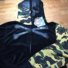 【日貨代購CITY】BAPE x MASTERMIND VELVET FULL ZIP HOODIE 帽拉 黑黃 聯名