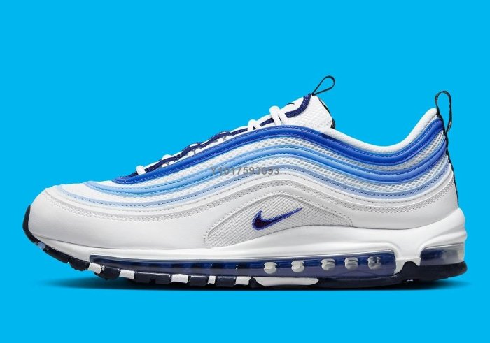 Nike Air Max 97 Blueberry 白藍子彈氣墊復古休閒慢跑鞋DO8900-100男女