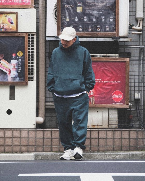 TSU 日本代購 KebozKBIG SWEAT PANTS【HEATHER】闊型棉褲 厚磅 cityboy 21AW