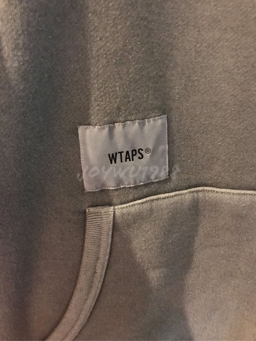 WTAPS 19AW COLLEGE. DESIGN HOODED GRAY L 水洗 全新正品