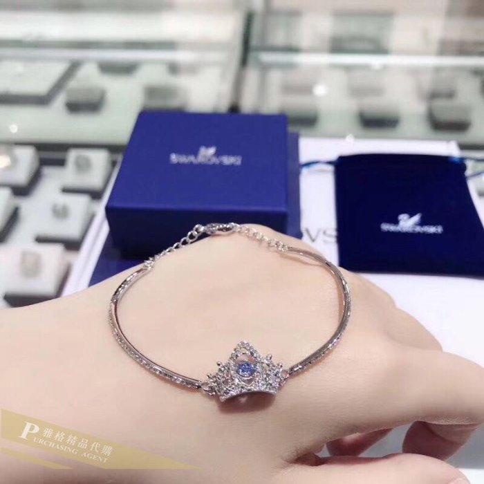 雅格精品代購 Swarovski 施華洛世奇 BEE A QUEEN 銀色雅緻皇冠手鍊  歐美代購