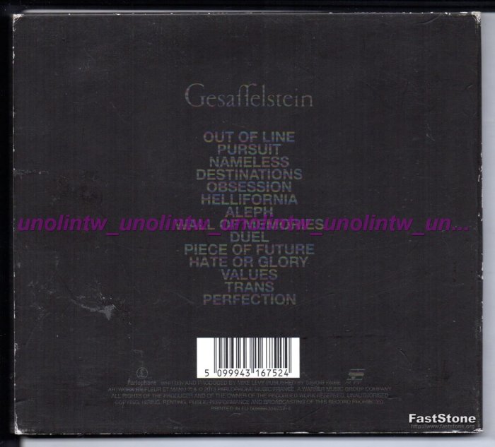 499免運CD~GESAFFELSTEIN 葛薩法斯汀【ALEPH 獨一無二】法國創作DJ暗黑系電音男神英語專輯~免競標