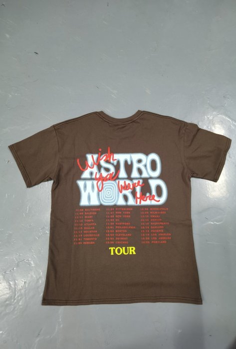 全新現貨】Travis Scott Astroworld 復古字母閃電印花短袖T恤男女同款