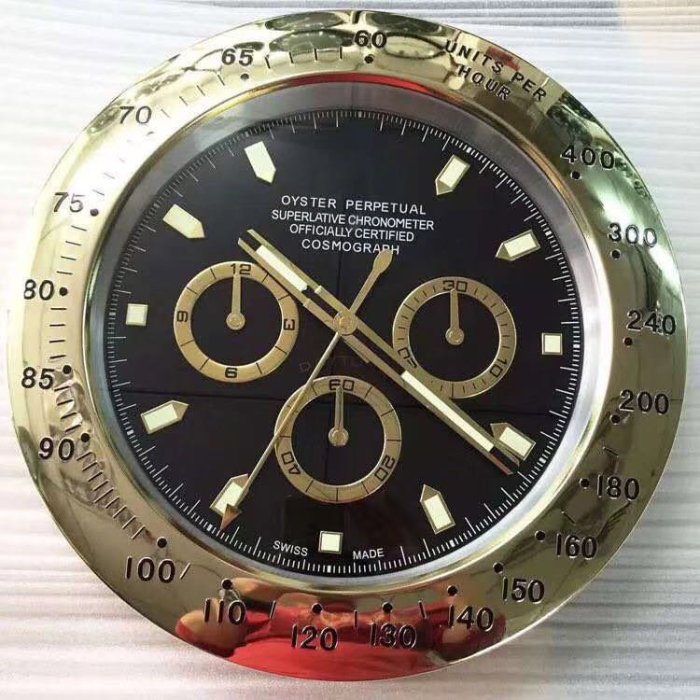 Rolex 勞力士 手錶面盤 DAYTONA 數字 靜音 夜光 時鐘 掛鐘