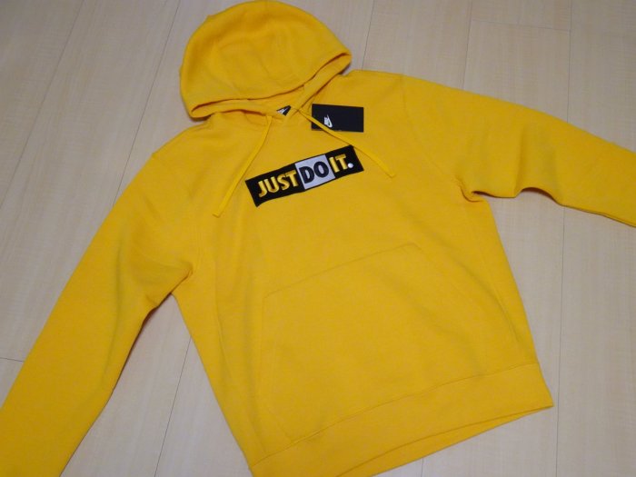 NIKE NSW JDI HOODIE PO FLEECE黃JUST DO IT刺繡LOGO連帽T袖CJ4776-739