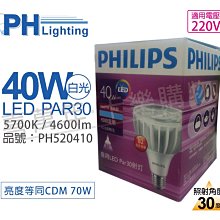 [喜萬年]含稅 PHILIPS飛利浦 PAR30 40W 30度 5700K 220V E27 燈泡_PH520410