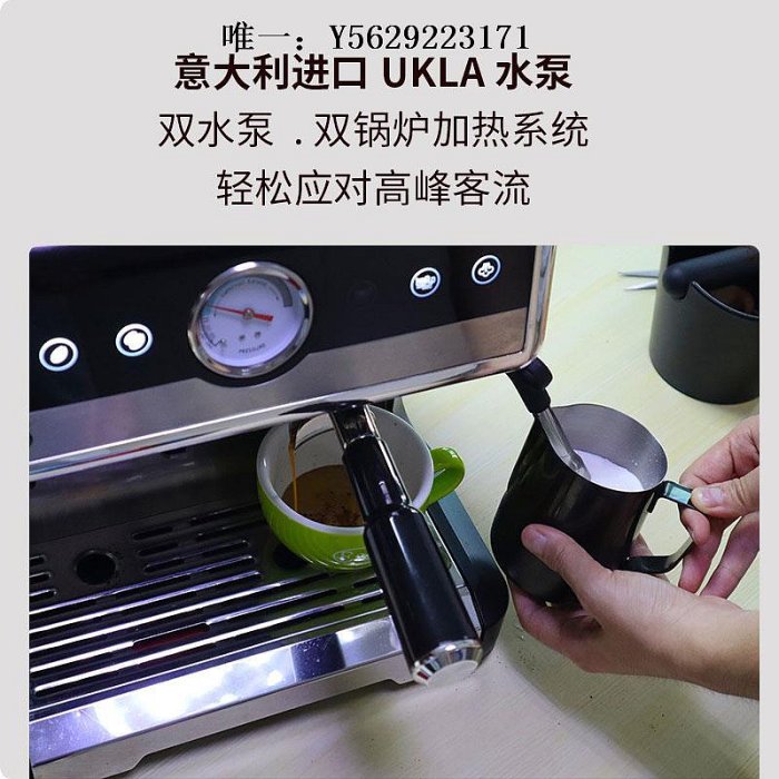 咖啡機EB億貝斯特咖啡機家用小型商用半自動研磨一體雙鍋爐110V意式擺攤磨豆機