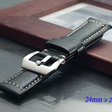 【時間探索】Panerai 沛納海.軍錶- 手工墨綠色牛皮錶帶 ( 24mm )