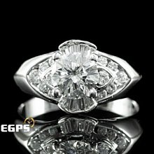 【永久流當品】白K金 白K金鑽石戒指 戒指 鑽石戒指 天然真鑽 1.01CT 女戒 WE1846