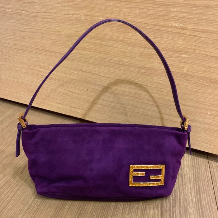 全新 正品 FENDI 手提 側背 麂皮 晚宴包 part包