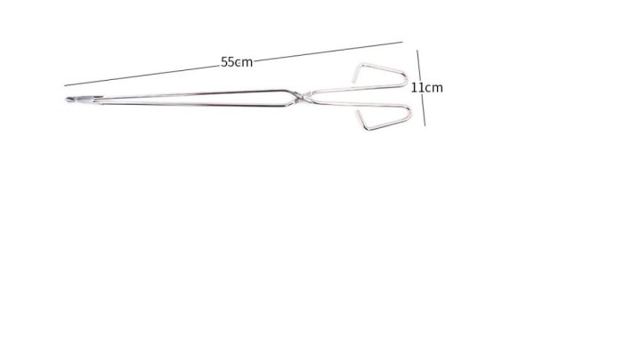 [凱溢露營用品] 55cm加長户外BBQ不鏽鋼木炭烤夾 多功能夾子 烤肉夾 木炭夾 野營夾 露營野炊便攜夾 淨灘