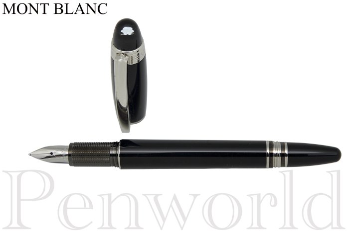 【Penworld】德國製 Mont Blanc萬寶龍 星際行者系列黑桿鉑金夾鋼筆M尖 25600