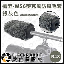 數位黑膠兔【 R43 333 槍型 - WS6 麥克風 防風 兔毛 250x100mm 】 NTG 34 MKE600