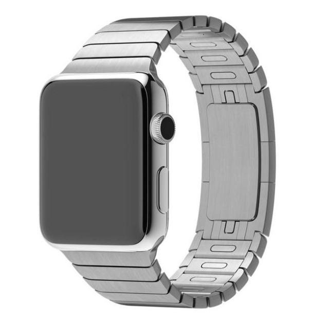 蘋果 APPLE WATCH iwatch1代 2代3代 不鏽鋼鏈式錶帶,38mm,銀/黑 單價