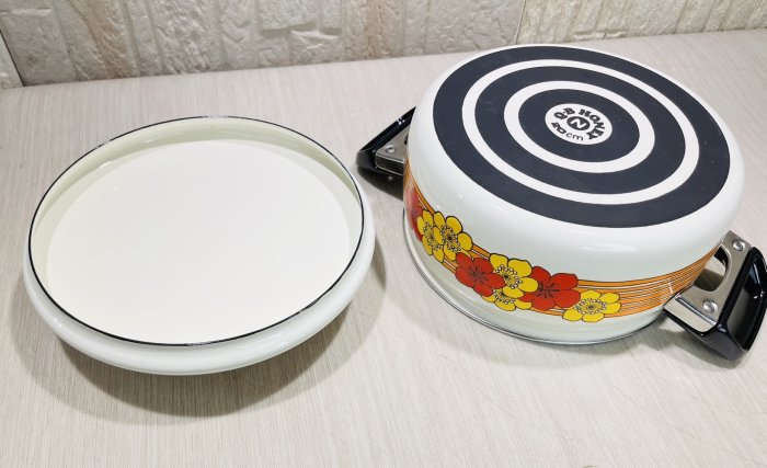 【JP.com】日本製 富士琺瑯 Honey ware 兩手鍋 昭和彩色鍋 琺瑯鍋 搪瓷鍋 20cm 湯鍋