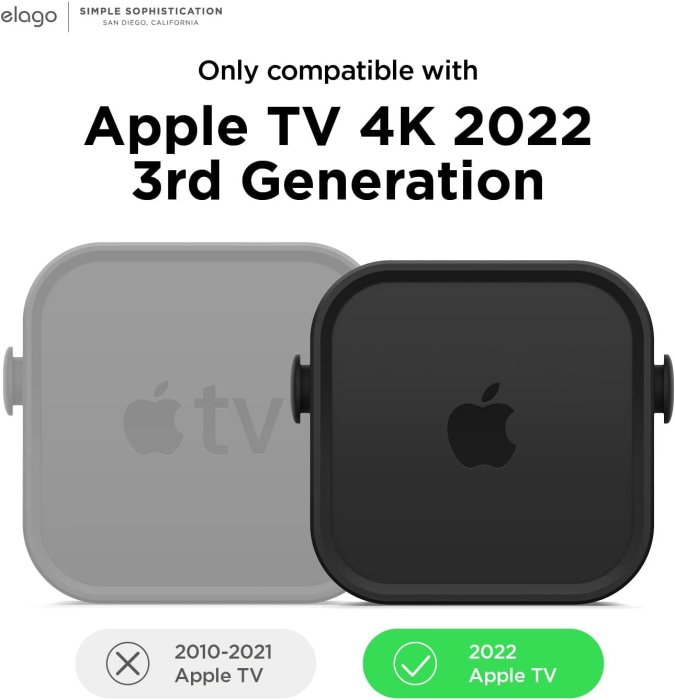 Elago Apple TV 4K 三代 ( 2023/2022 )專用 Mount 多功能 桌用 磁吸 保護套 壁掛架