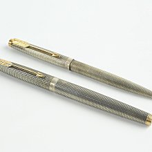 《玖隆蕭松和 挖寶網E》B倉 PARKER 派克 14K POINT筆尖 STERLING CAP&BARREL 鋼筆 / 原子筆 共 2入 (07177)