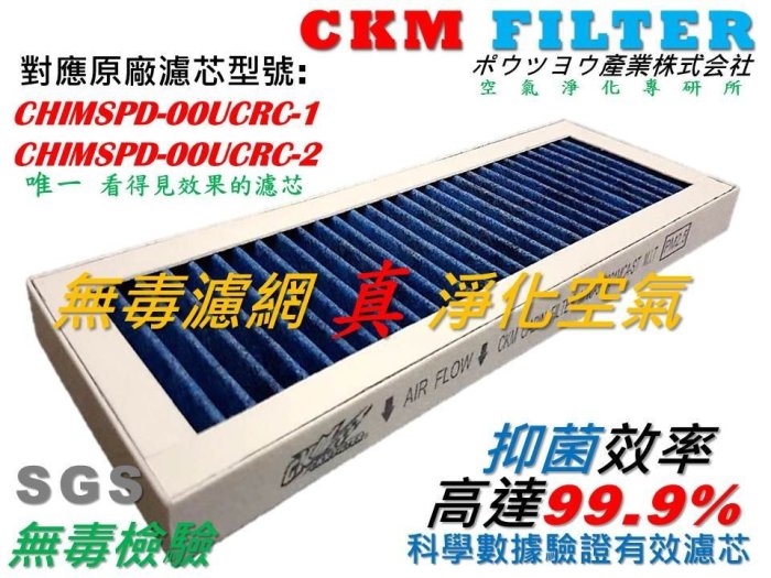 【CKM】適用 3M 超濾淨 靜炫款 超越原廠 抗菌 無毒 PM2.5 靜電 活性碳濾網 CHIMSPD-00UCF-1