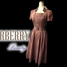 *Beauty*BURBERRY豆沙紫公主袖洋裝 38號 WE14