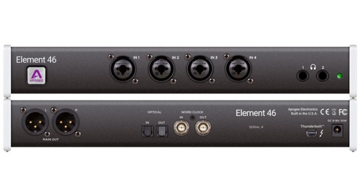 造韻樂器音響-JU-MUSIC- 全新 Apogee Element 46 Thunderbolt 錄音介面 另有 24