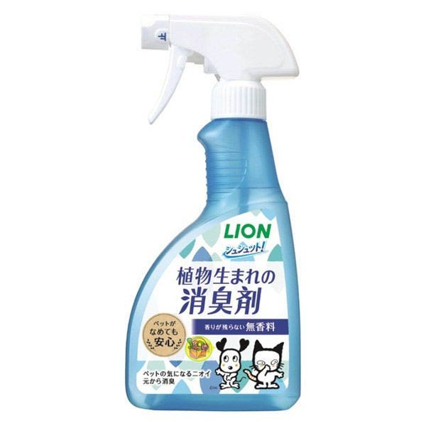 【JPGO】日本製 LION獅王 寵物專用 長效型植物性消臭劑 消臭噴霧~無香料 400ml#600