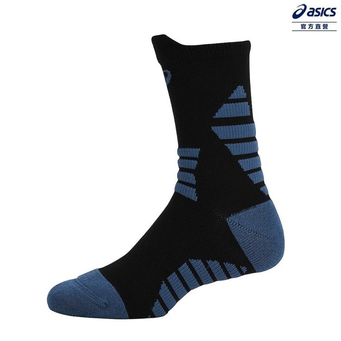 【曼森體育】 ASICS 亞瑟士 籃球 中筒襪 中性款 運動襪 厚底 籃球襪 黑白2色