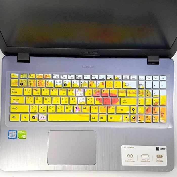 "豐盈資訊" 繁體中文 ASUS 鍵盤 保護膜 K555L K555LB F555 F555L F555LJ