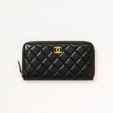 【茱麗葉精品】全新精品《預購商品》CHANEL AP2557 經典雙C LOGO菱格紋小羊皮拉鍊長夾.黑