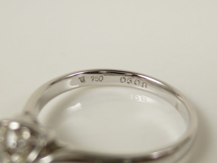 [卡貝拉精品交流] 金鈿珠寶 50分天然鑽石戒指 0.5克拉 婚戒 鑽戒 女戒 18k金 盒單齊全
